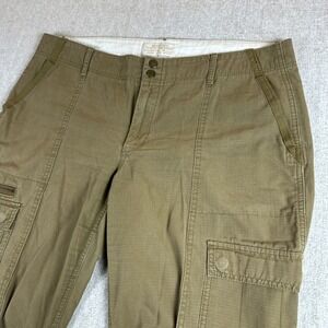 Eddie Bauer Womens Size 12 Ripstop Cargo Pants Hazelnut 100% Cotton